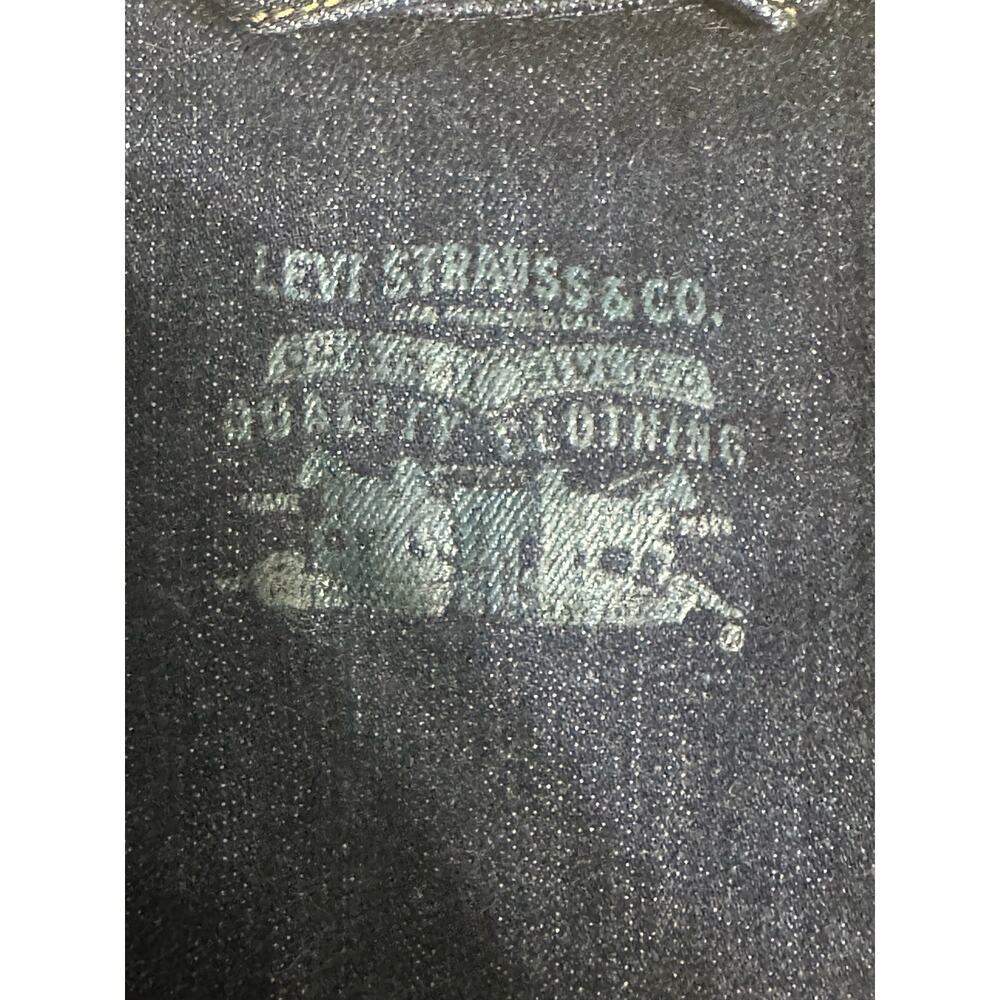 LEVI STRAUSS Women's Size Medium Blue Studded Button Denim Jacket - Picture 4 of 5